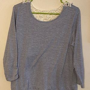 Dark Blue Lace Back Apt. 9 Long sleeve